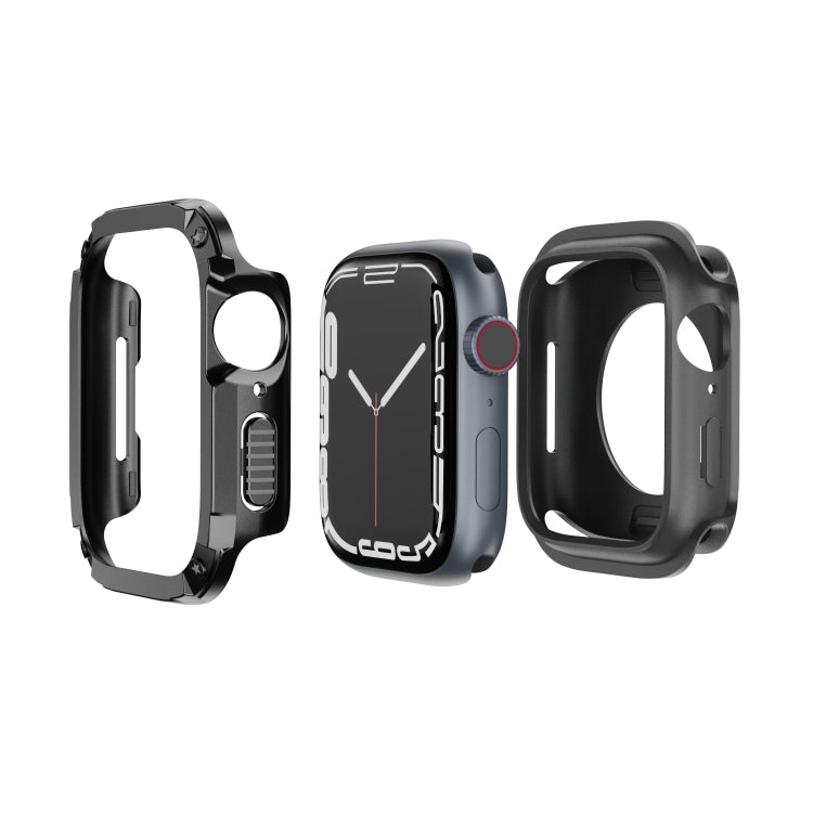 Custodia per orologio per armatura in TPU ibrida per PC 2 in 1, For Apple Watch Series 6 / 5 / 4 / SE 44mm, For Apple Watch Series 6 / 5 / 4 / SE 40mm, For Apple Watch Ultra 3 / 2 / 1 49mm