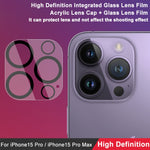 Imak Pellicola con lente in vetro integrata ad alta definizione, For iPhone 15 Pro / 15 Pro Max, For iPhone 15 / 15 Plus
