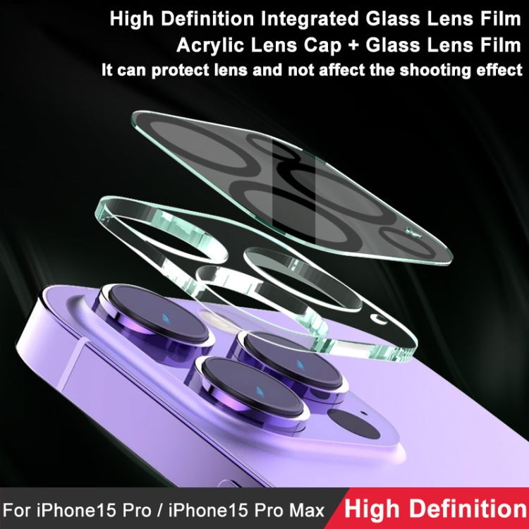 Imak Pellicola con lente in vetro integrata ad alta definizione, For iPhone 15 Pro / 15 Pro Max, For iPhone 15 / 15 Plus