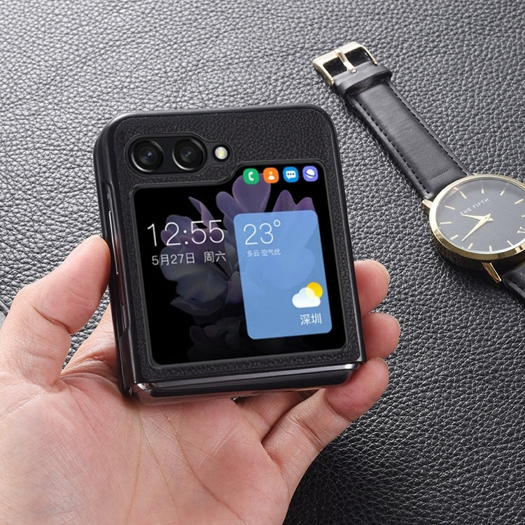 Custodia protettiva antiurto per telefono in vera pelle, For Samsung Galaxy Z Flip6 / Flip7 FE, For Samsung Galaxy Z Flip5