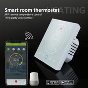 BHT-008GCL 95-240V AC 5A Smart Home Caldaia Riscaldamento LED Termostato Senza WiFi, Without WiFi
