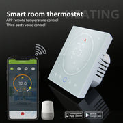 BHT-008GCLW 95-240V AC 5A Smart Home Caldaia Riscaldamento LED Termostato con WiFi, With WiFi