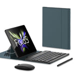 Custodia in pelle per tastiera Bluetooth con regolazione dell'ingranaggio GKK con penna + tastiera + mouse + custodia, For Samsung Galaxy Z Fold5