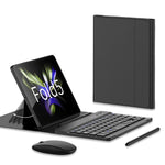 Custodia in pelle per tastiera Bluetooth con regolazione dell'ingranaggio GKK con penna + tastiera + mouse + custodia, For Samsung Galaxy Z Fold5
