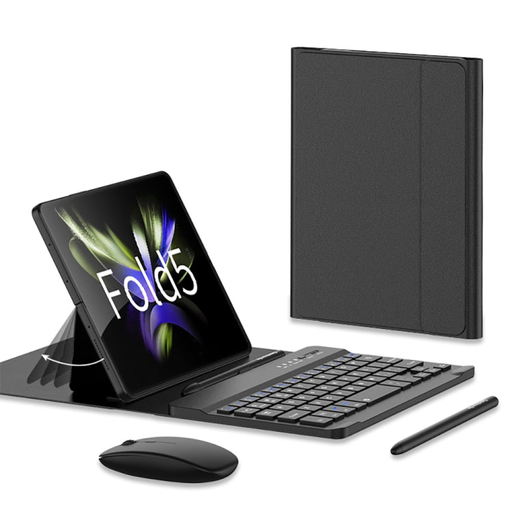 Custodia in pelle per tastiera Bluetooth con regolazione dell'ingranaggio GKK con penna + tastiera + mouse + custodia, For Samsung Galaxy Z Fold5