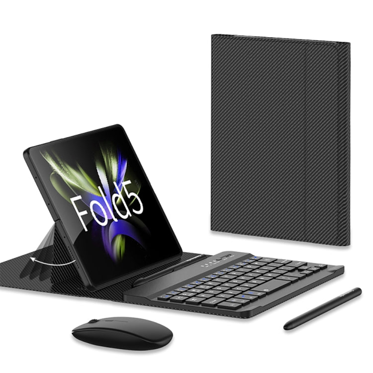 Custodia in pelle per tastiera Bluetooth con regolazione dell'ingranaggio GKK con penna + tastiera + mouse + custodia, For Samsung Galaxy Z Fold5