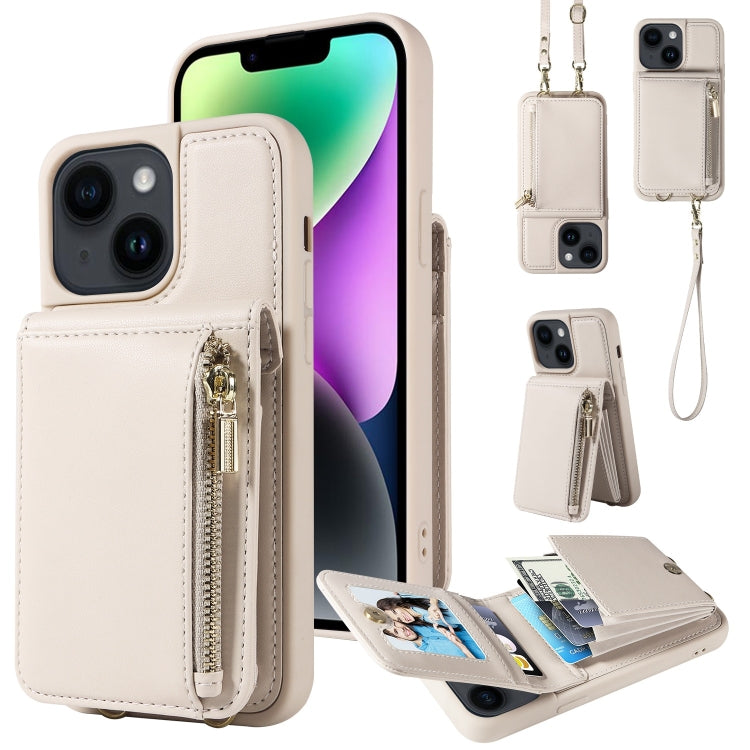 Custodia portafoglio in pelle con cerniera per iPhone