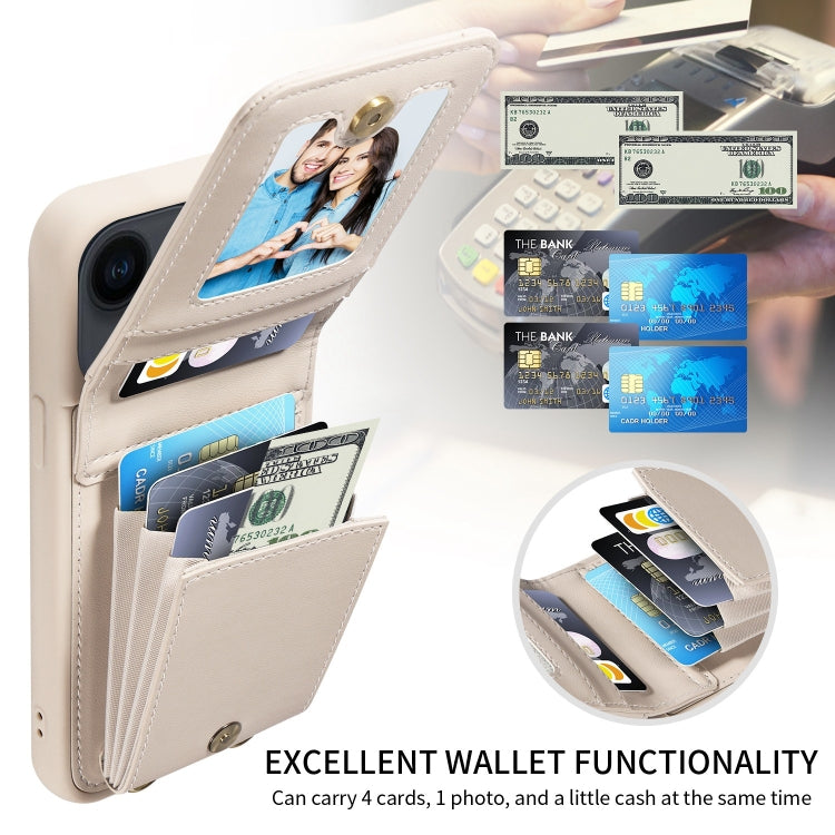 Custodia portafoglio in pelle con cerniera per iPhone
