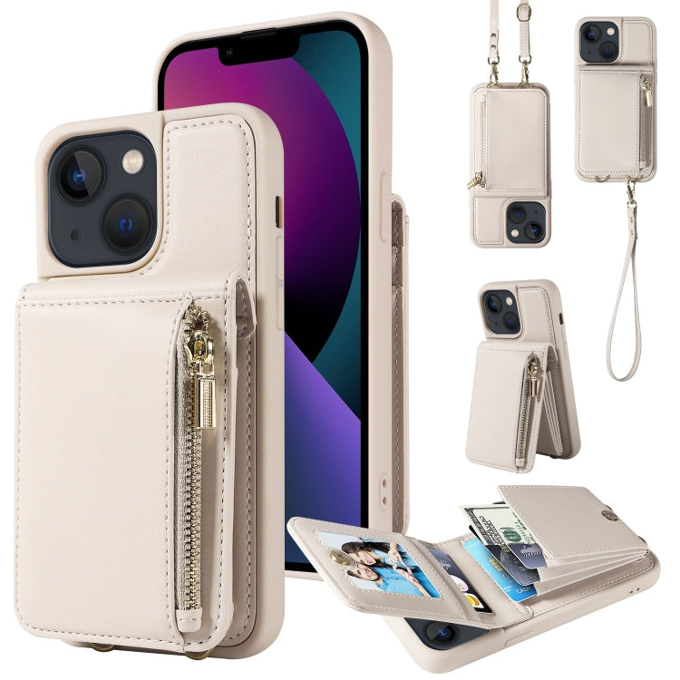 Custodia portafoglio in pelle con cerniera per iPhone
