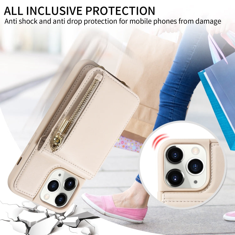 Custodia per telefono in pelle con portafoglio con cerniera e cordino a tracolla, For iPhone 11 Pro, For iPhone X / XS, For iPhone XR, For iPhone XS Max