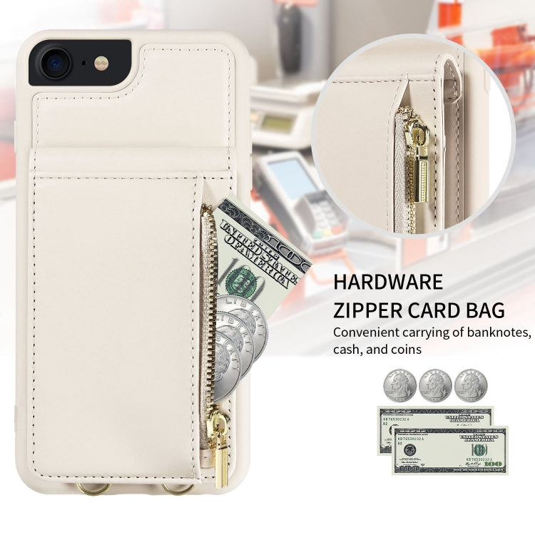 Custodia portafoglio in pelle con cerniera per iPhone