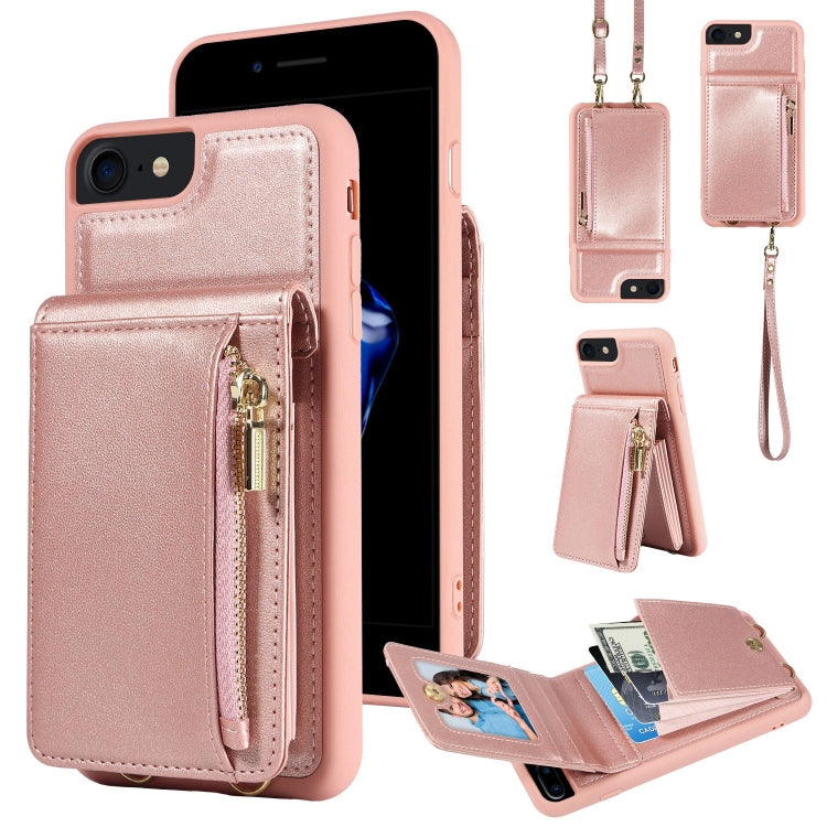 Custodia portafoglio in pelle con cerniera per iPhone