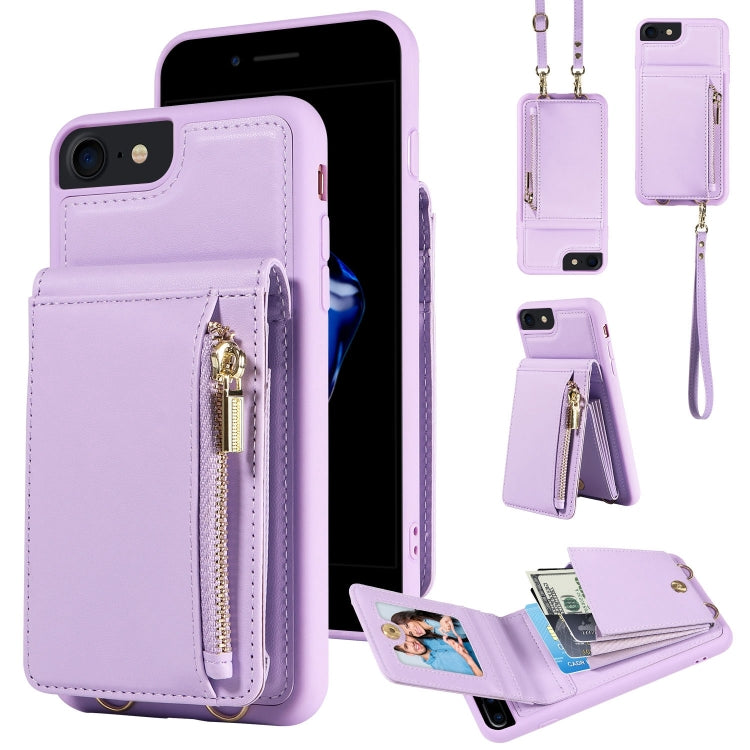 Custodia portafoglio in pelle con cerniera per iPhone