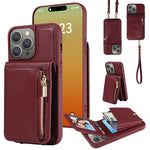 Custodia portafoglio in pelle per iPhone 14 e modelli compatibili