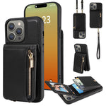Custodia portafoglio in pelle per iPhone 14 e modelli compatibili