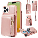 Custodia portafoglio in pelle per iPhone 14 e modelli compatibili