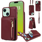 Custodia portafoglio in pelle per iPhone 14 e modelli compatibili