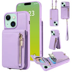 Custodia portafoglio in pelle per iPhone 14 e modelli compatibili