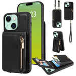 Custodia portafoglio in pelle per iPhone 14 e modelli compatibili