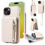 Custodia portafoglio in pelle per iPhone 14 e modelli compatibili