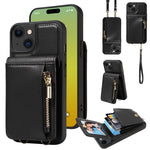 Custodia portafoglio in pelle per iPhone 14 e modelli compatibili