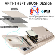 Custodia in pelle con portafoglio per iPhone 15