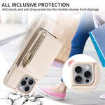 Custodia portafoglio in pelle per iPhone 15