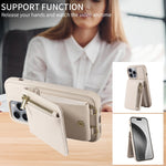 Custodia portafoglio in pelle per iPhone 15