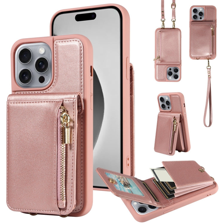 Custodia portafoglio in pelle per iPhone 15