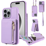 Custodia portafoglio in pelle per iPhone 15
