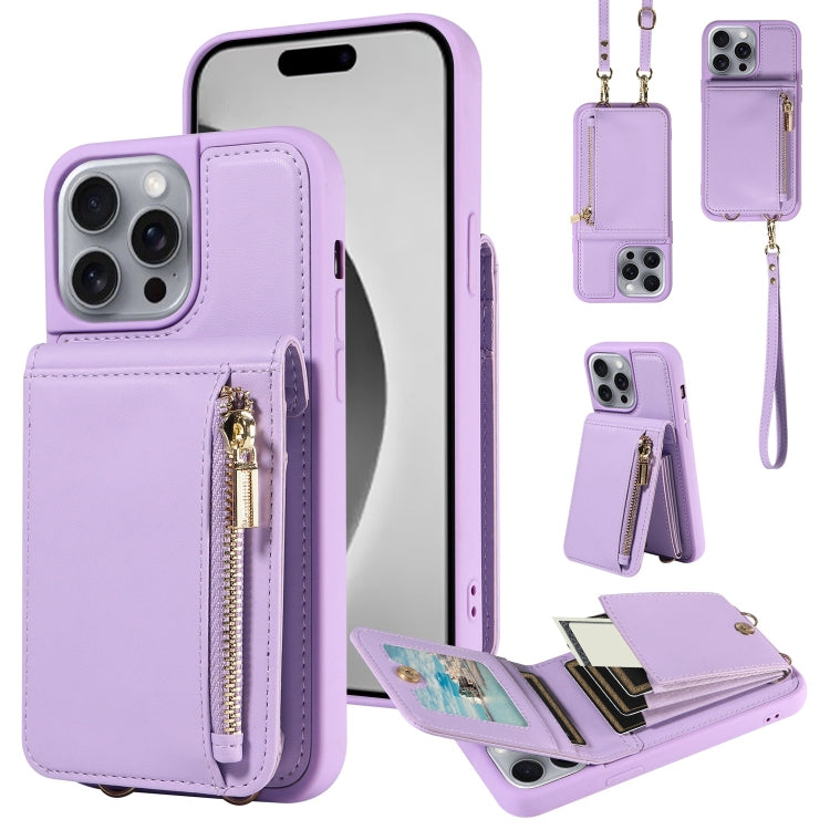 Custodia portafoglio in pelle per iPhone 15