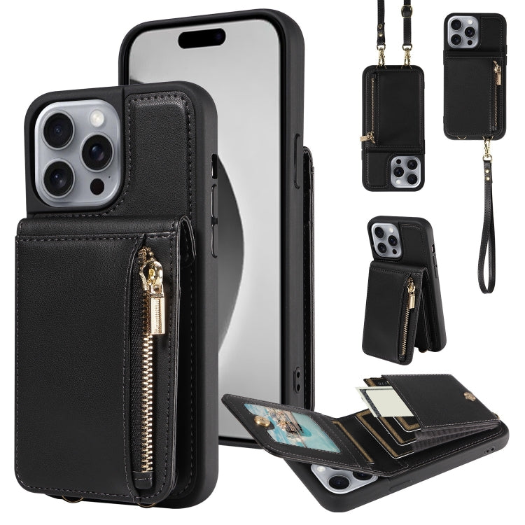Custodia portafoglio in pelle per iPhone 15