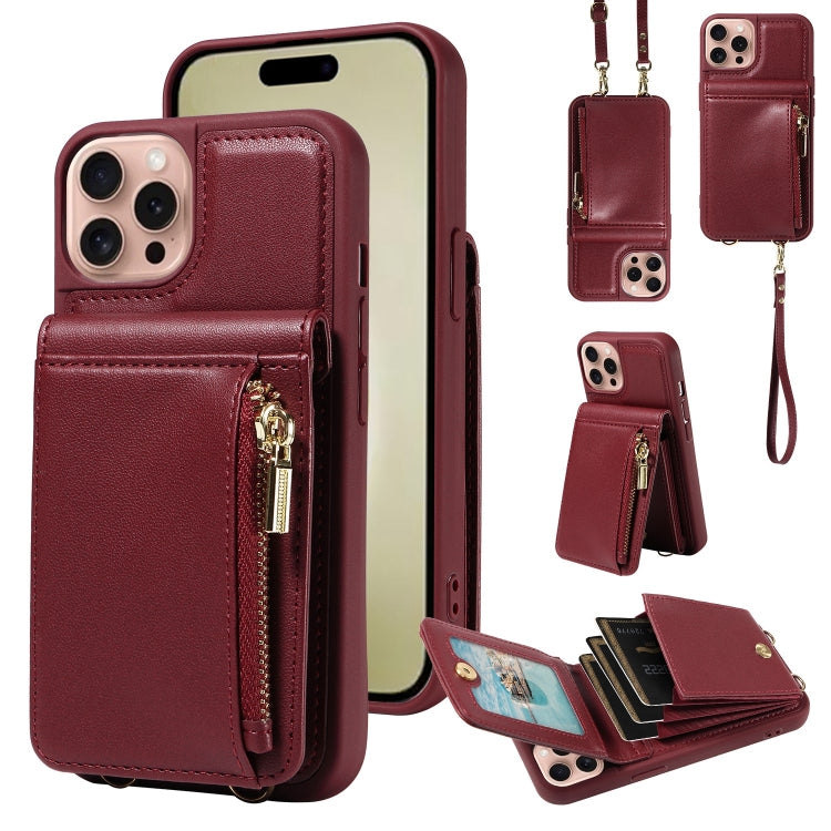 Custodia portafoglio in pelle per iPhone 15