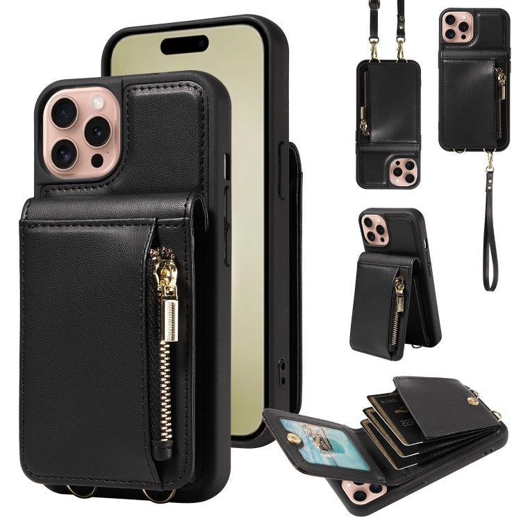 Custodia portafoglio in pelle per iPhone 15
