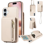 Custodia portafoglio in pelle per iPhone 15