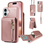 Custodia portafoglio in pelle per iPhone 15