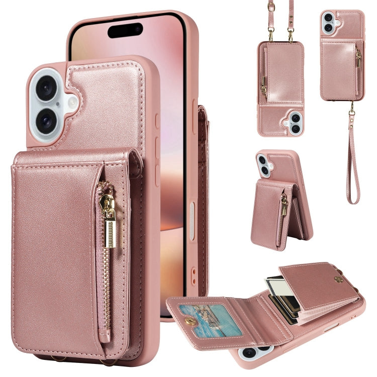 Custodia portafoglio in pelle per iPhone 15