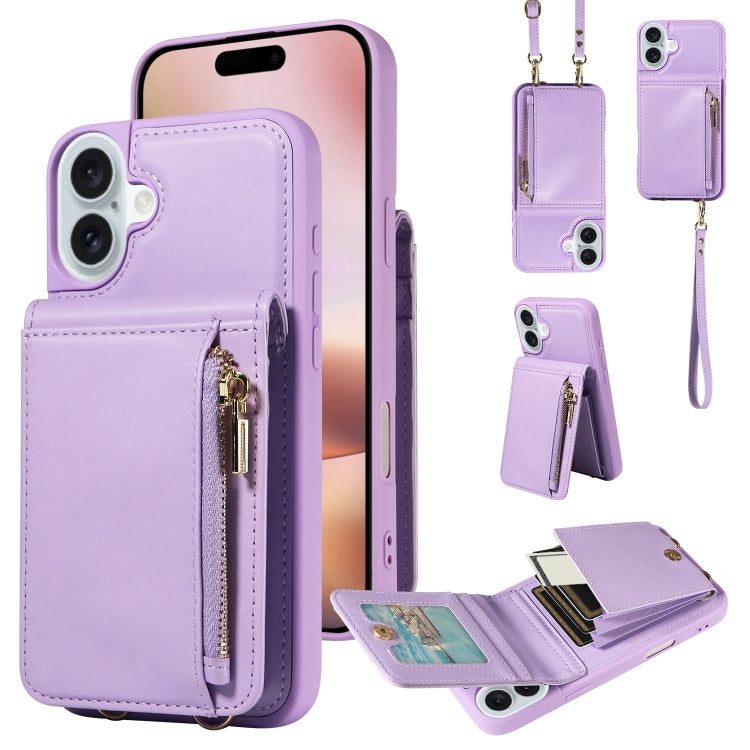 Custodia portafoglio in pelle per iPhone 15