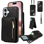 Custodia portafoglio in pelle per iPhone 15