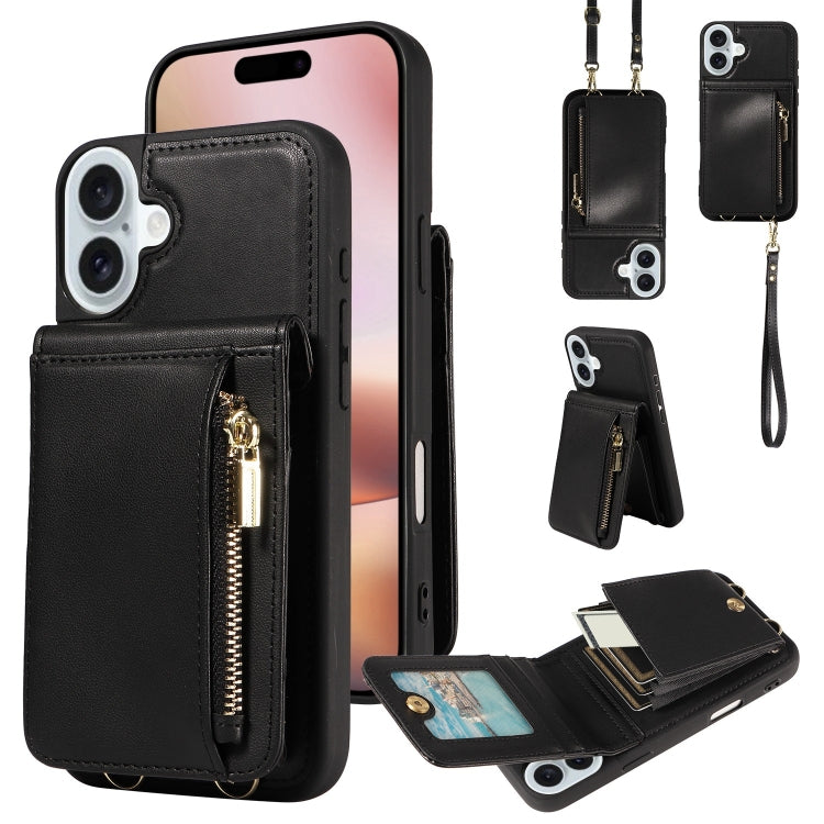Custodia portafoglio in pelle per iPhone 15