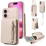 Custodia portafoglio in pelle per iPhone 15