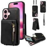 Custodia portafoglio in pelle per iPhone 15