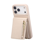 Custodia in pelle con portafoglio per iPhone 16