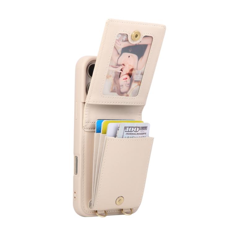 Custodia per telefono in pelle con portafoglio con cerniera e cordino a tracolla, For iPhone 16 Pro Max, For iPhone 16 Pro, For iPhone 16 Plus, For iPhone 16