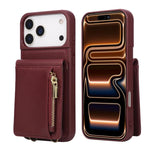 Custodia portafoglio in pelle per iPhone 16