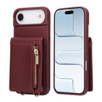 Custodia portafoglio in pelle per iPhone 16