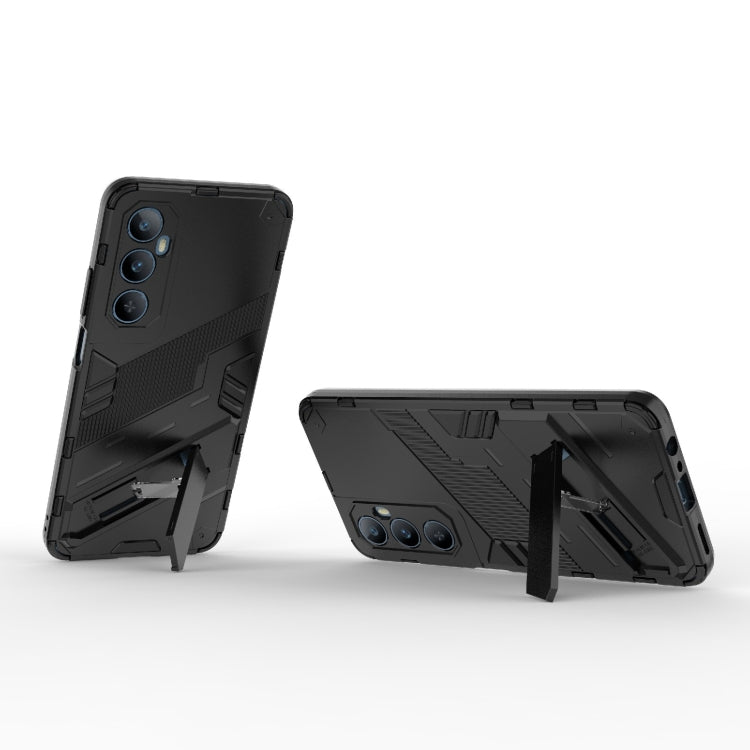 Punk Armor 2 in 1 PC + custodia per telefono in TPU con supporto, For Realme C65 4G Global
