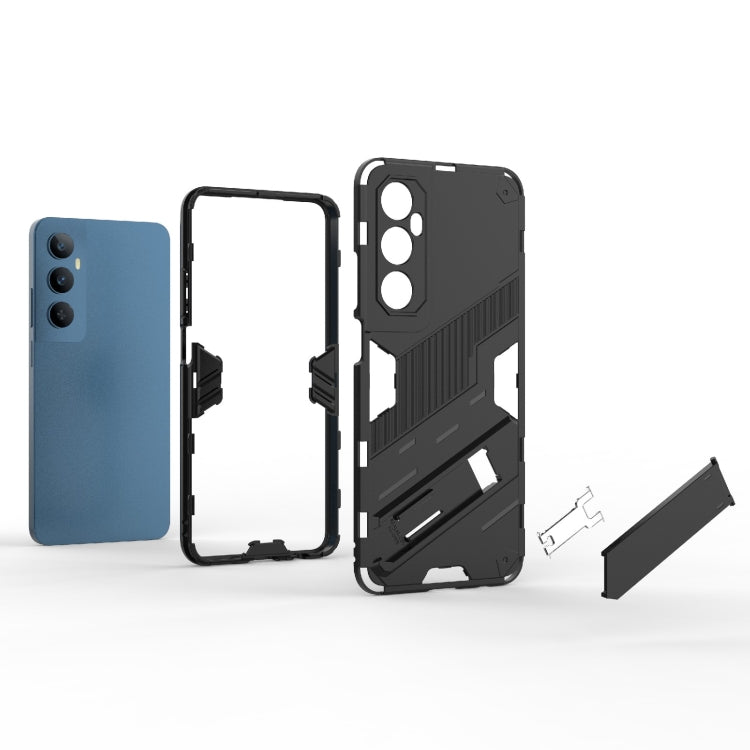Punk Armor 2 in 1 PC + custodia per telefono in TPU con supporto, For Realme C65 4G Global