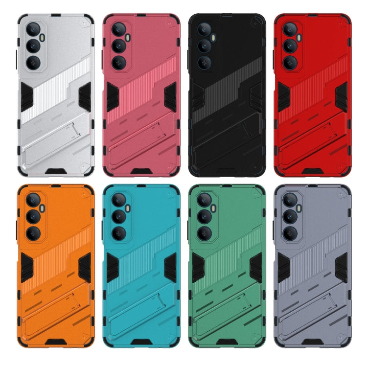 Punk Armor 2 in 1 PC + custodia per telefono in TPU con supporto, For Realme C65 4G Global