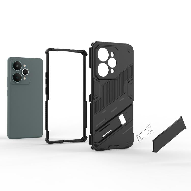 Punk Armor 2 in 1 PC + custodia per telefono in TPU con supporto, For Realme 15 Pro 5G Global, For Realme 15 5G Global, For Realme 14 Pro+ 5G